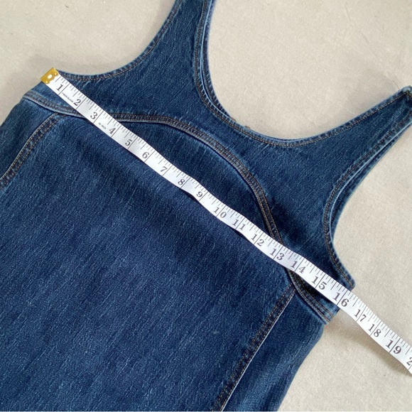 Pilcro Anthropologie Denim Dress Mini Snap Button Jumper Overall Pockets - Picture 5 of 11